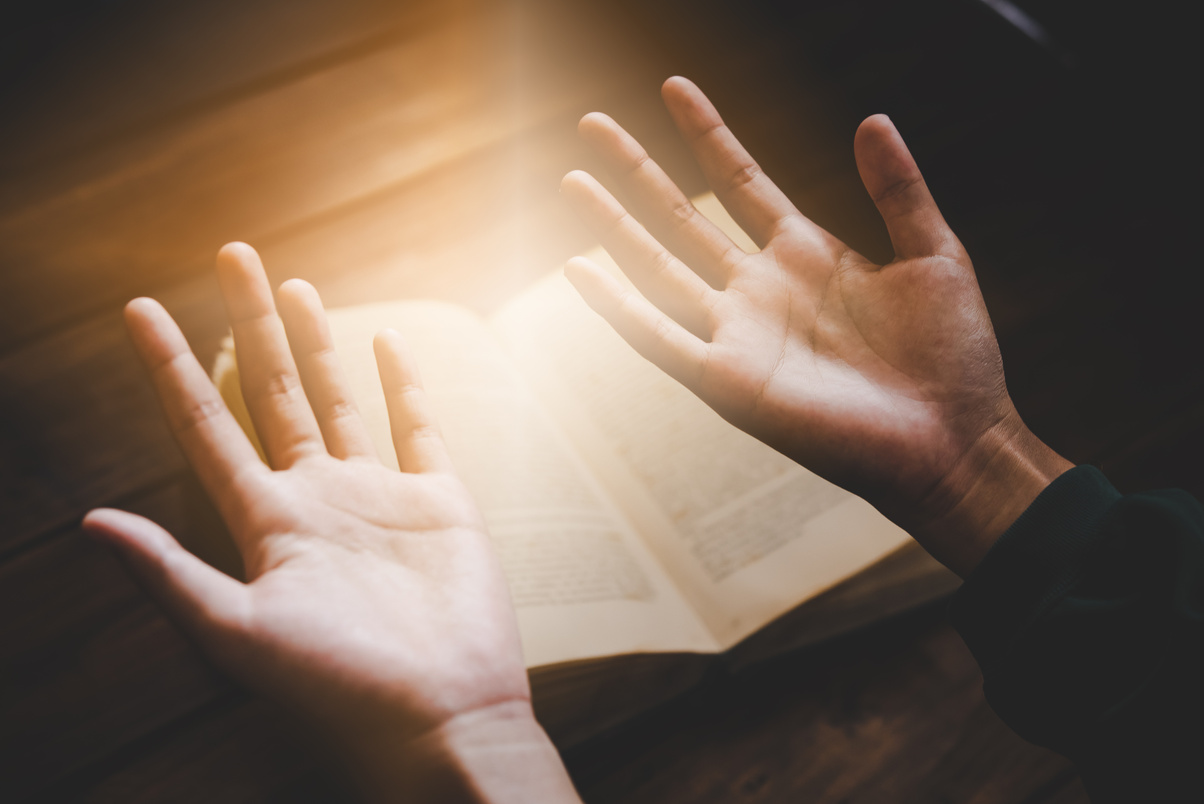 Hands Opened in Prayer 